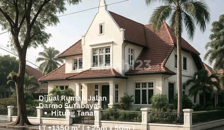 DIJUAL RUMAH JALAN DARMO 1000M2 SURABAYA HITUNG TANAH SAJA 1