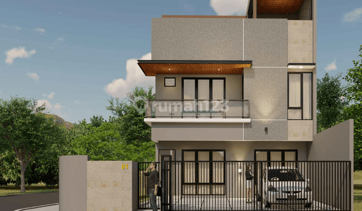 Rumah Baru 3 Lantai Taman Villa Meruya Posisi Hook Konsep Open Space High Ceiling 2