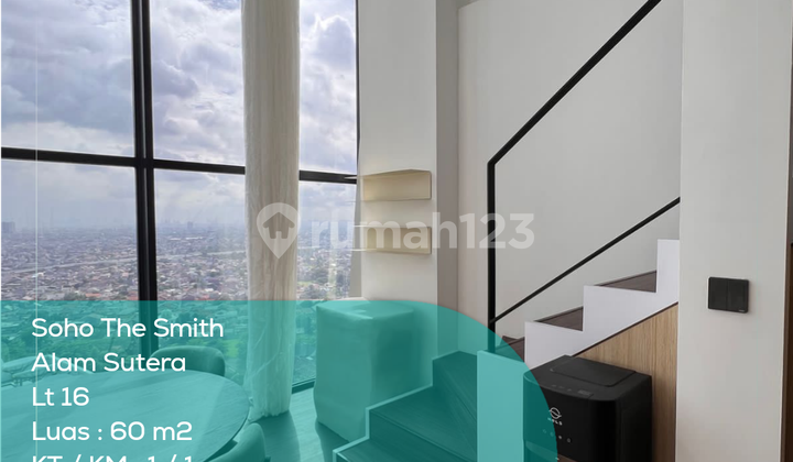 Soho The Smith Alam Sutera Lt 16, Luas 60 m2, 1,5 Lantai, Full Furnished Soho The Smith Alam Sutera Lt 16, Luas 60 m2, 1,5 Lantai, Full Furnished