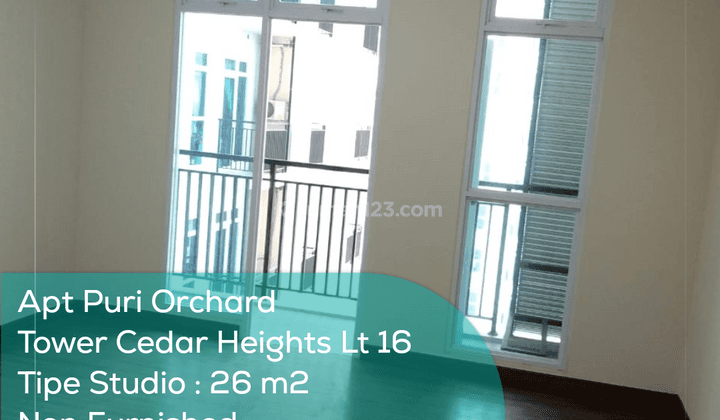 Apartement Puri Orchard Tower Cedar Heights Wing B Lt 16, Studio, Non Furnished 1