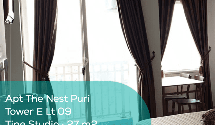 Apartement The Nest Puri Tower E Lt 09, Studio, Full Furnished 1