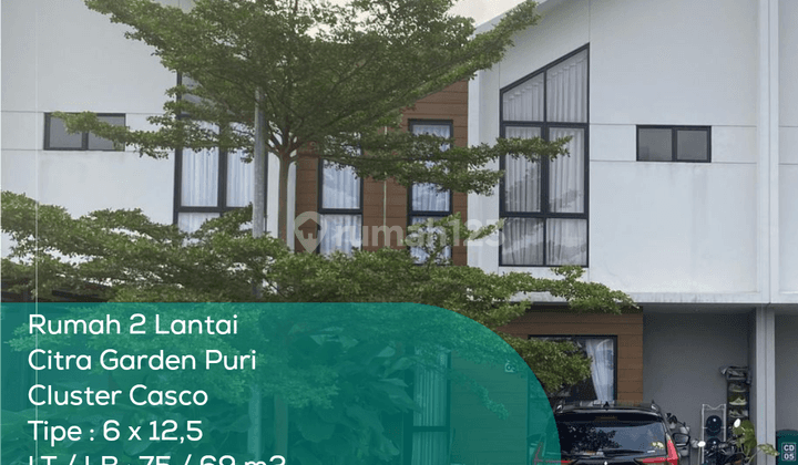 Rumah 2 Lantai Citra Garden Puri Cluster Casco, Tipe 6x12,5, LT/LB 75/69 m2, Non Furnished 1