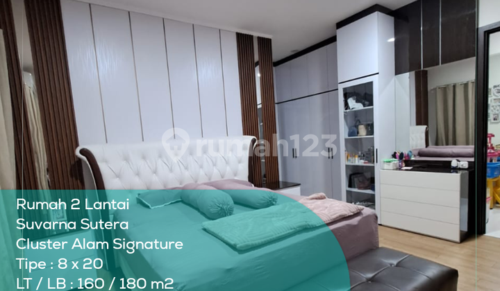 Two-Story House in Suvarna Sutera Cluster Alam Signature, Type 8x20, Land Area Building Area 160-167 m2, Semi-Furnished Two-Story House in Suvarna Sutera Cluster Alam Signature, Type 8x20, Land Area Building Area 160-167 m2, Semi-Furnished