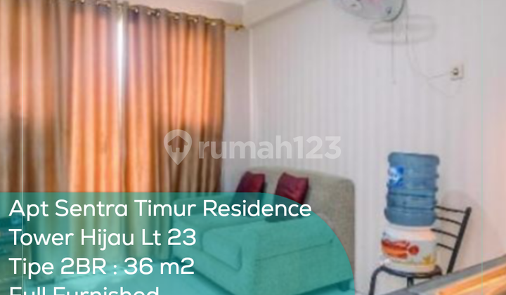 Sentra Timur Residence Apartment Green Tower 23rd Floor, 2BR, Fully Furnished, SHM Sentra Timur Residence Apartment Green Tower 23rd Floor, 2BR, Fully Furnished, SHM