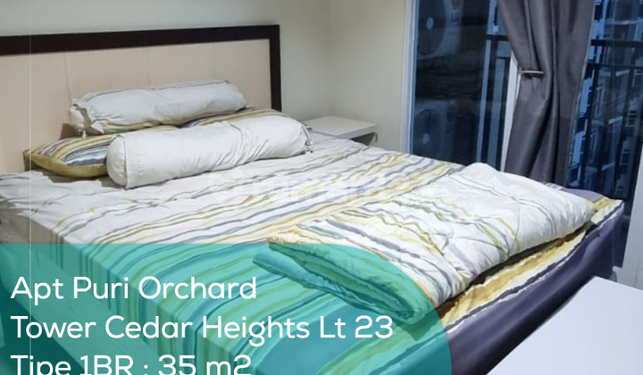 Apartment Puri Orchard Tower Cedar Heights Wing B 23rd Floor, 1 Bedroom, Fully Furnished