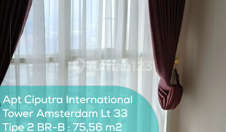 Apartement Ciputra International Tower Amsterdam Lt 33, 2BR-B, Semi Furnished
