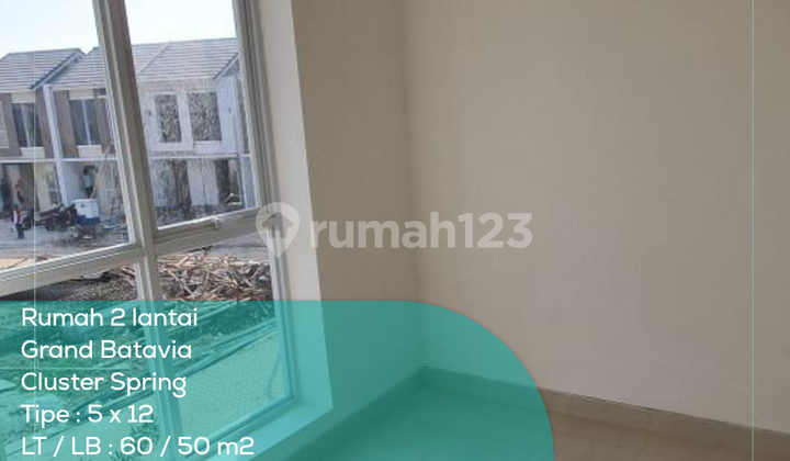 Rumah 2 Lantai Grand Batavia Cluster Spirng, Tipe 5x12, LT/LB 60/50 m2, SHM Rumah 2 Lantai Grand Batavia Cluster Spirng, Tipe 5x12, LT/LB 60/50 m2, SHM