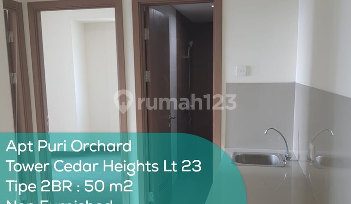 Apartement Puri Orchard Tower Cedar Heights Wing A Lt 23, 2BR, Non Furnished