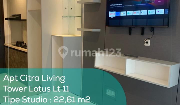 Citra Living Tower Lotus Apartment 11th Floor, Studio, Fully Furnished