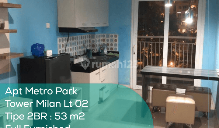 Apartement Metro Park Residence Tower Milan Lt 02, 2BR, Full Furnished, Ppjb 1