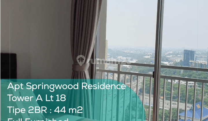 Apartement Springwood Residence Tower A Lt 18, Tipe 2BR, Full Furnished 1