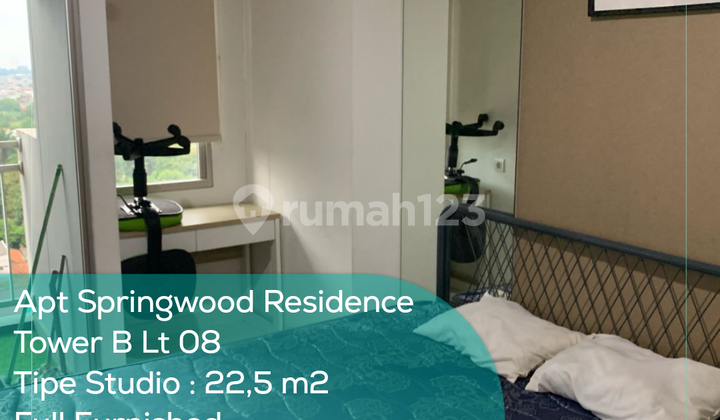 Apartment Springwood Residence Tower B 8th Floor, Studio, Fully Furnished