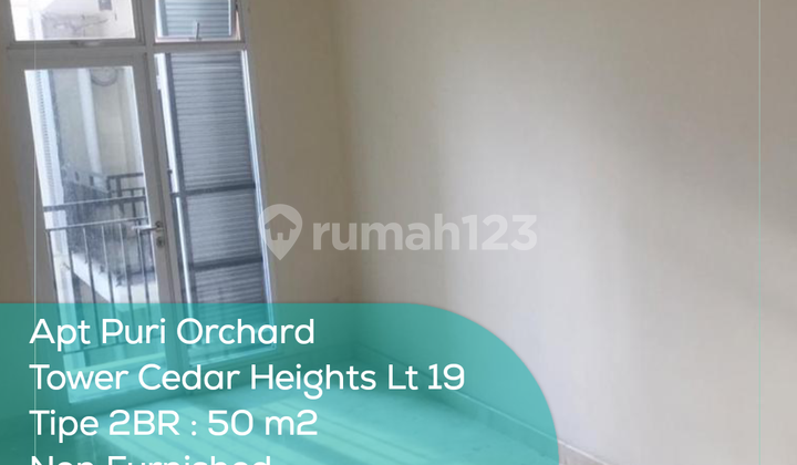 Apartement Puri Orchard Tower Cedar Heights Wing A Lt 19, 2BR, Non Furnished