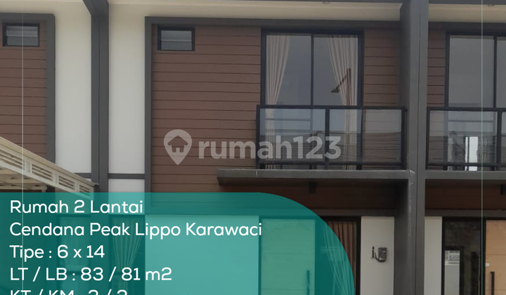 2-Storey House Cendana Peak Lippo Karawaci, Type 6x14, Land Area 83 81 M2, Semi Furnished