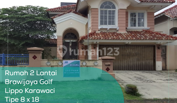 Rumah 2 Lantai Brawijaya Golf Lippo Karawaci, Tipe 8x18, Lt Lb 395 290 M2, Non Furnished