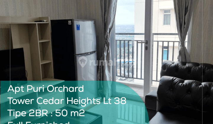 Apartement Puri Orchard Tower Cedar Heights Wing B Lt 38, 2BR, Full Furnished 1