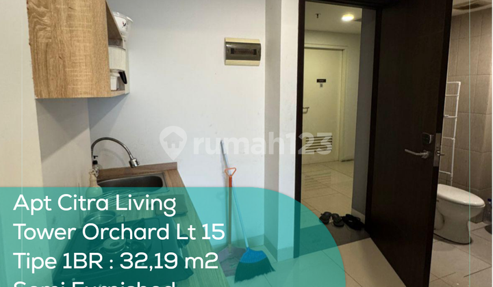Apartement Citra Living Tower Orchard Lt 15, 1BR, Semi Furnished, PPJB