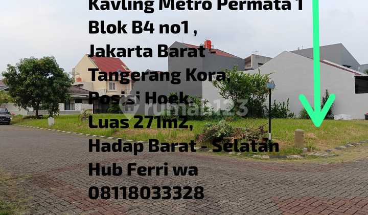 Diju Kavling Metro Permata Posisi Hoek Jakarta Barat Tangerang Kota 