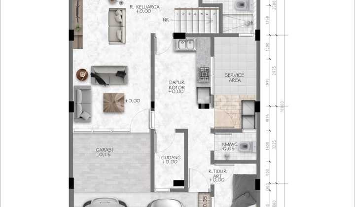 Dijual rumah Baru Milenial di Permata Buana. Spek tinggi LT 144m² (8x18) 4 Lantai 2