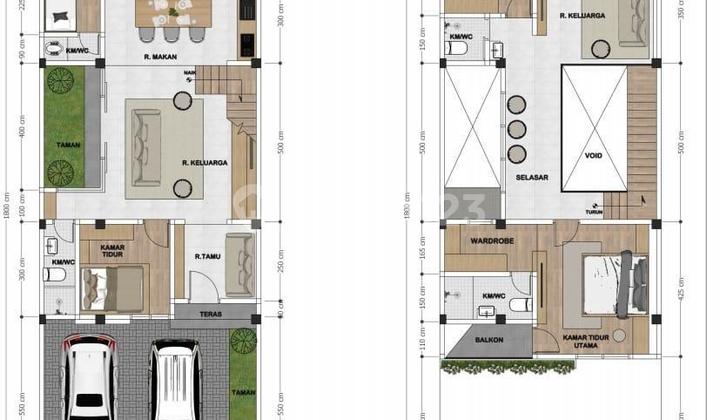 DIJUAL RUMAH BARU Taman Villa Meruya SHM 2Lantai Luas Tanah 7 x 18m2 2