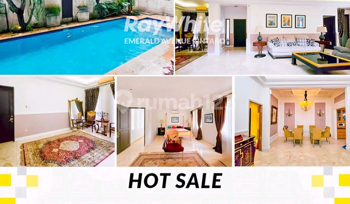 Dijual Cepat! Rumah Mewah * Kolam Renang, Hoek, Lokasi Strategis; Hanya 1 Menit Menuju Akses Tol; Stasiun KRL, Bxc Mall, Rspb, Dll di Menteng Residence, Bintaro Jaya