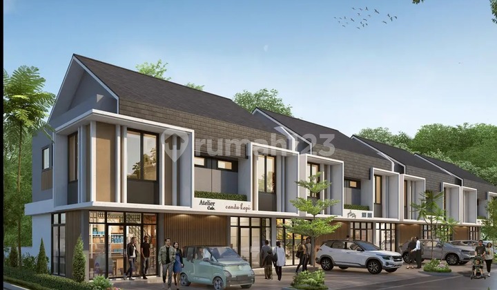 2-story shophouse, area 5x15 75m², 3 bedrooms, Florence Shophouse JGC Jakarta Garden City 2