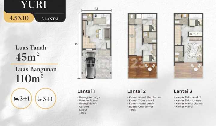 DISEWAKAN RUMAH OSAKA RESIDENCE UK4,5X10 PIK2 2