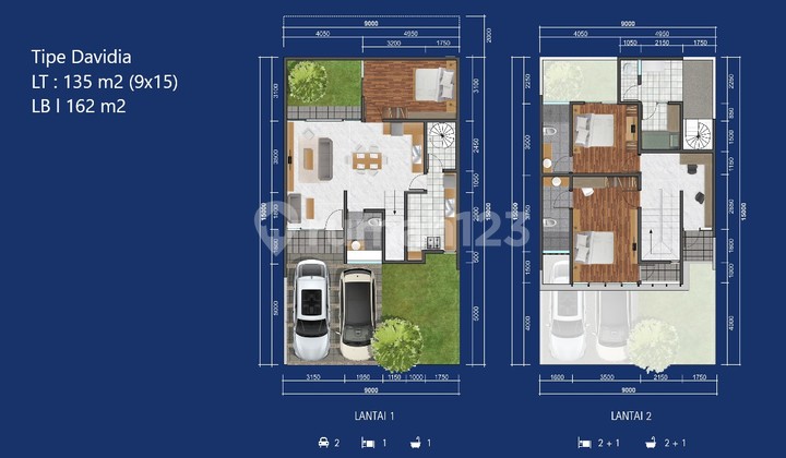 Jual Cepat Rumah Hoek Suvarna Sutera Dakota 2 Lantai 9x15 2