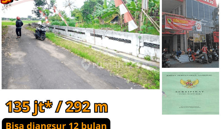 Tanah SHM 292 m² Baran Nguter Sukoharjo  1