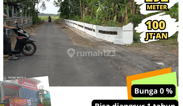 Tanah SHM 292 m² Datar Bebas Banjir di Nguter Sukoharjo Jateng 1
