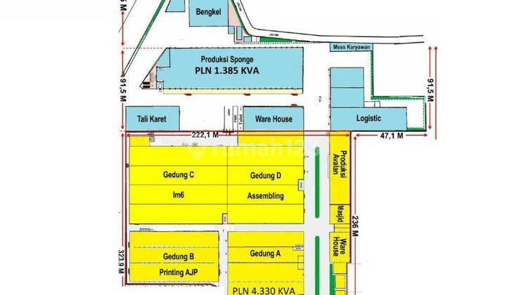 Dijual Pabrik Mayjend Sungkono Gresik Nol Jalan Raya (1399)
 1