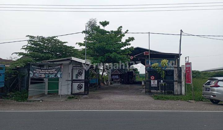 SEWA TANAH BANGUNAN RAYA KEDAMEAN GRESIK STRATEGIS KONTAINER 40FT BISA AKSES DEKAT TOL JARANG ADA 1