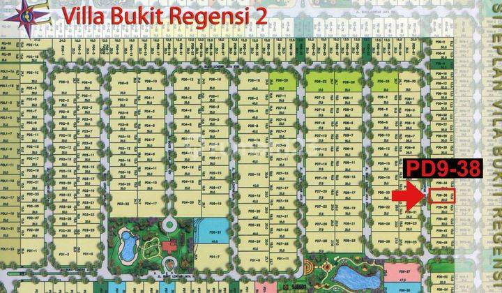 JUAL TANAH KAVLING VILLA BUKIT REGENCY 2 VBR 2 PAKUWON INDAH KOTAK NORMAL HADAP SELATAN JARANG ADA 1