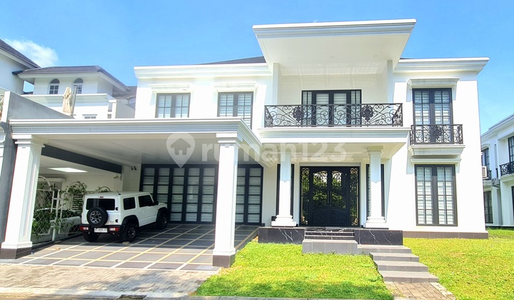 Rumah Mewah Bangunan Mandiri Facade American Classic.di Foresta Bsd City Depan Aeon Mall , The Breeze, Exit Toll, Prasetia Mulia, Universitas Atmajaya  2