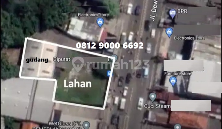 Disewa Tanah Lahan Gudang Pinggir Jalan Besar Ciputat Tangerang S