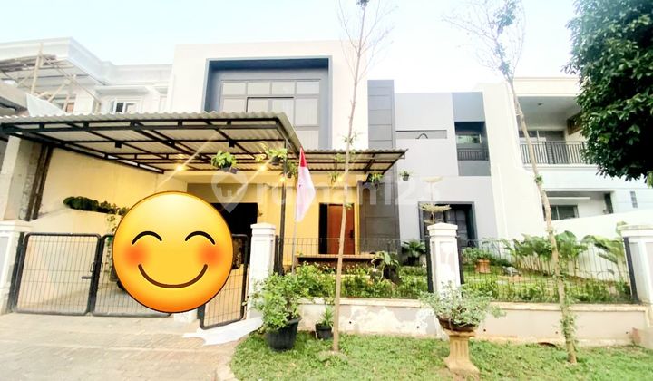 Rumah Shm Bagus 2 Lantai, Siap Huni, Jalan Lebar Depan Taman Hadap Barat Di Giriloka Bsd City