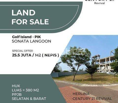 Kavling Huk Siap Bangun Di Golf Island, Sonata Lagoon 1