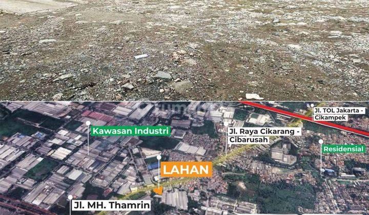 Dijual Tanah Komersil di Jl. Raya Cikarang Cibarusah, Bekasi 1