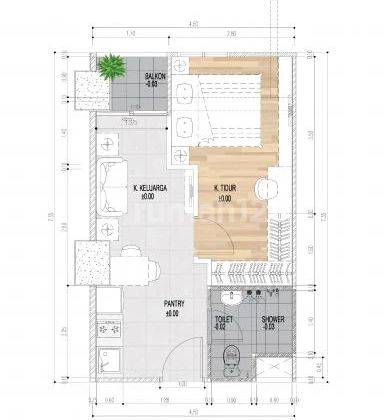 Jual Cepat Springwood Residence 1BR Siap Huni 2