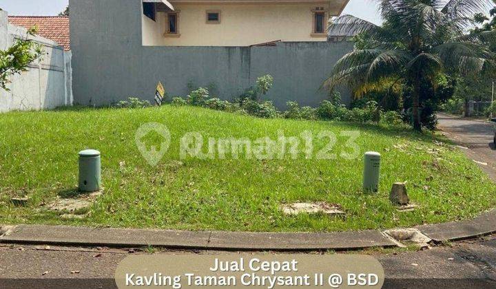 Kavling Huk Siap Bangun Depan Taman Di Cluster Chrysant 2 Bsd City 1