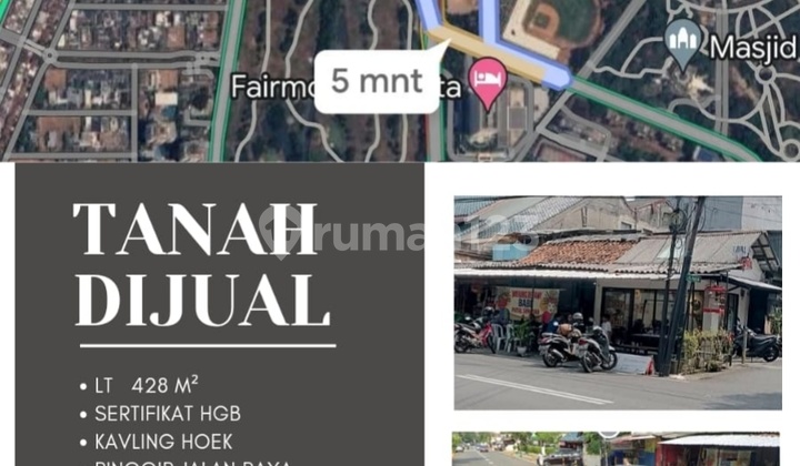 Tanah Hook Lokasi Strategis  Jl Patal Senayan - Jakarta Selatan