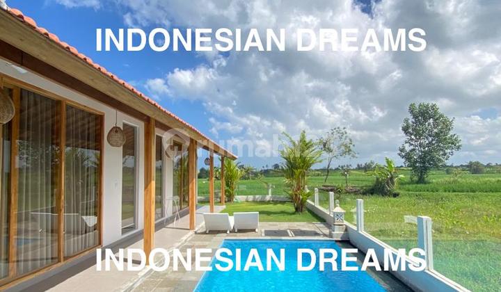 Villa 3 Br Seseh View Rice Fields and Sunset Available Monthly and Yearly