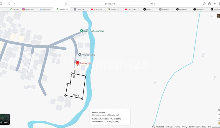 Tanah Impian DIJUAL di Bongan Bali Tabanan untuk Villa atau Resort! SHM 2