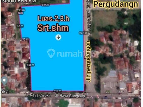 Termurah Tanah Luas 2.3ha 23000m2 di Cisoka Tangerang Banten SHM 1