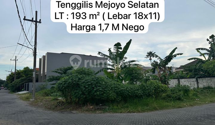 Ready-to-build land plot for sale in Tenggilis Mejoyo, Surabaya, near Ubaya, Metropolis Apartment