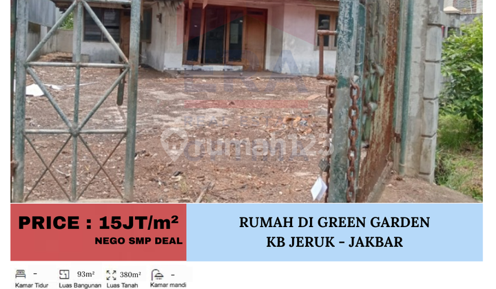 Dijual Rumah HITUNG TANAH di Green Garden, Kedoya Utara, Kebon Jeruk - Jakarta Barat 1