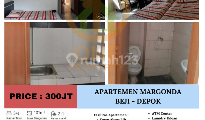 Dijual Apartemen Margonda Residences, Beji Depok