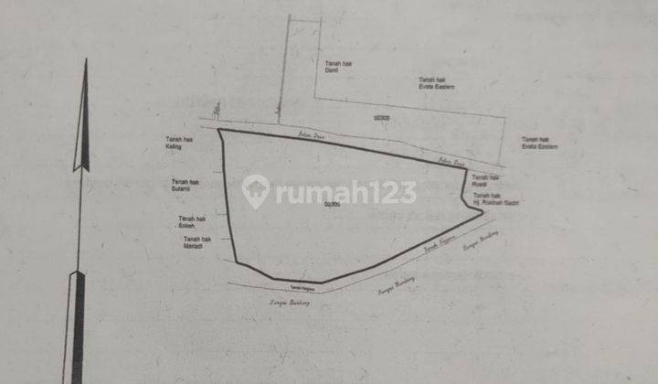 Tanah di Jl.raya Suningrat, Sidoarjo SHM 14.022 m² KH  2