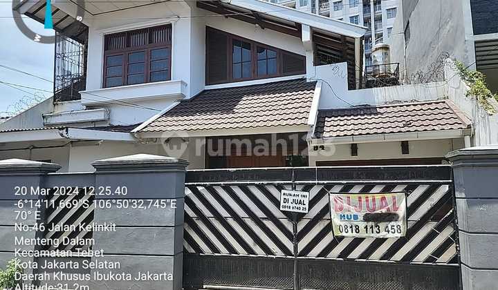 Jual Murah Rumah Cantik Menteng Dalam Jl Kelinkit Lt296m2 Tebet Jakarta Selatan