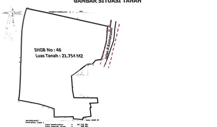 Jual Murah di Bawah NJOP Ex Pabrik Keramik 2 Hektar Cakung LT 21.754 M2 Jl P Komarudin Cakung Barat Cakung Jakarta Timur